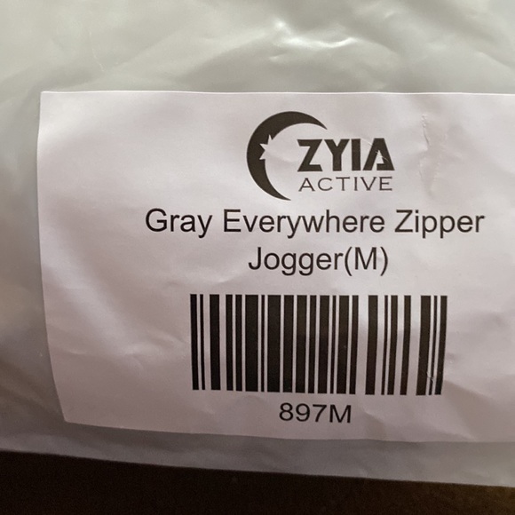 Gray Everywhere Zipper Jogger - Picture 3 of 3